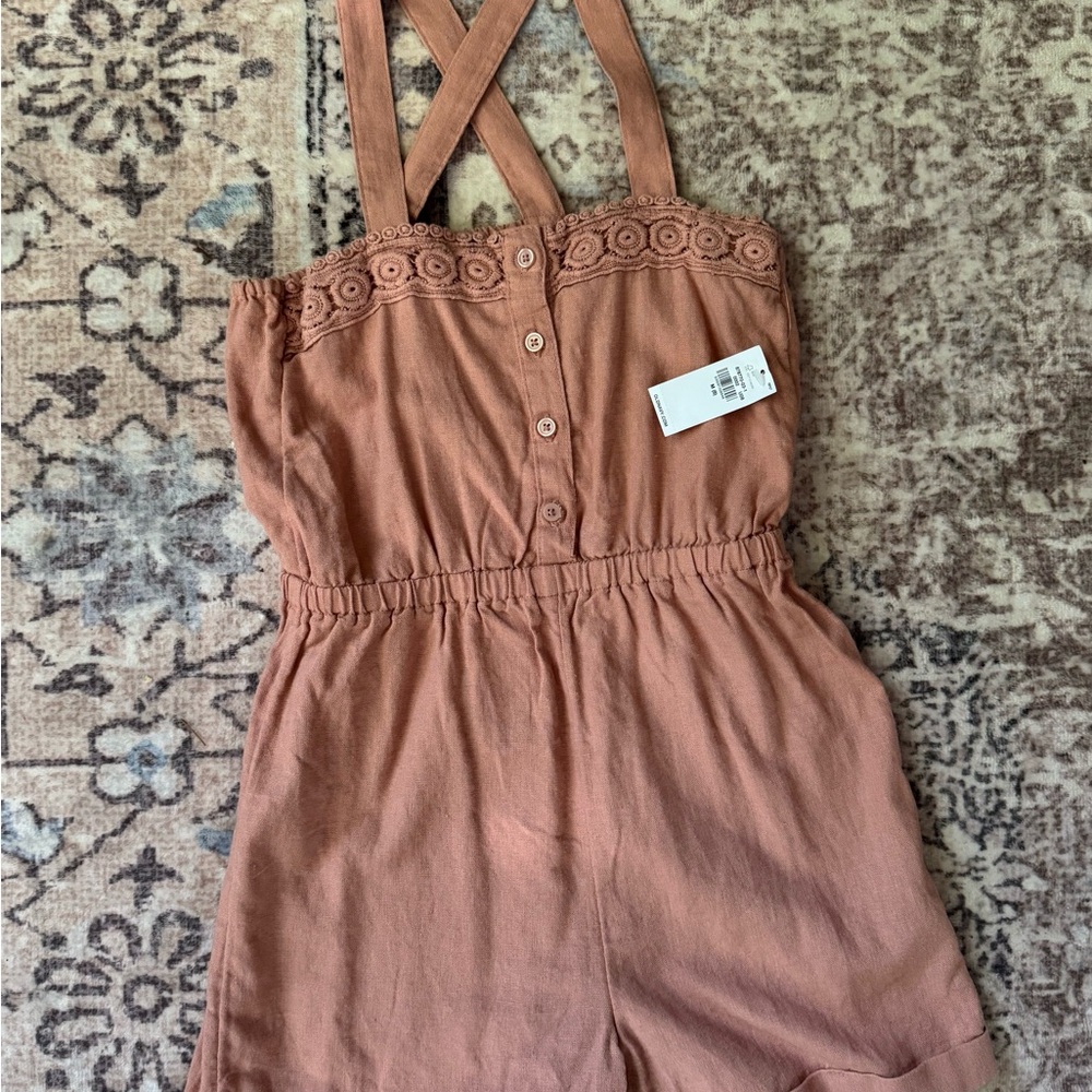 Old Navy Kids Romper in Warm Brown